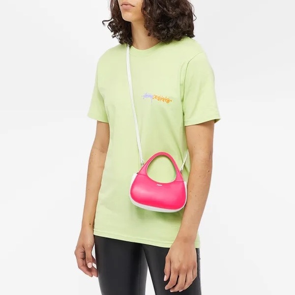 COPERNI Micro Baguette Swipe Bag Neon Pink & Green - Picture 5 of 11